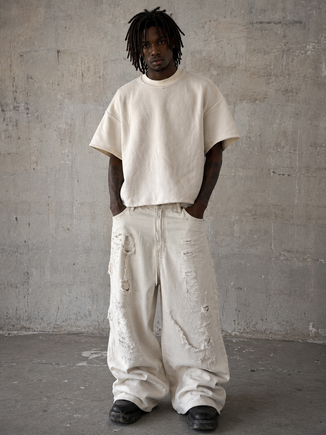 Crop Heavy Fleece T